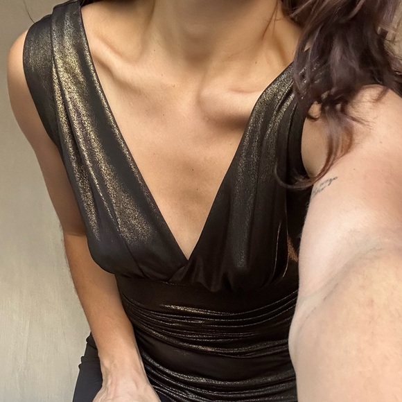 Vintage Bronze Liquid Gown - Picture 6 of 9